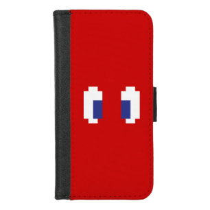 8 Bit Pixel Manga Eyes iPhone 8/7 Wallet Case