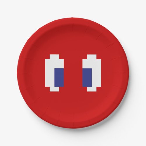 8 Bit Pixel Manga Eyes Paper Plates