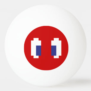 8 Bit Pixel Manga Eyes Ping-Pong Ball