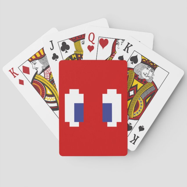8 Bit Pixel Manga Eyes Poker Cards (Back)
