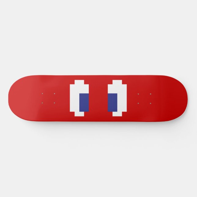 8 Bit Pixel Manga Eyes Skateboard Deck (Horz)