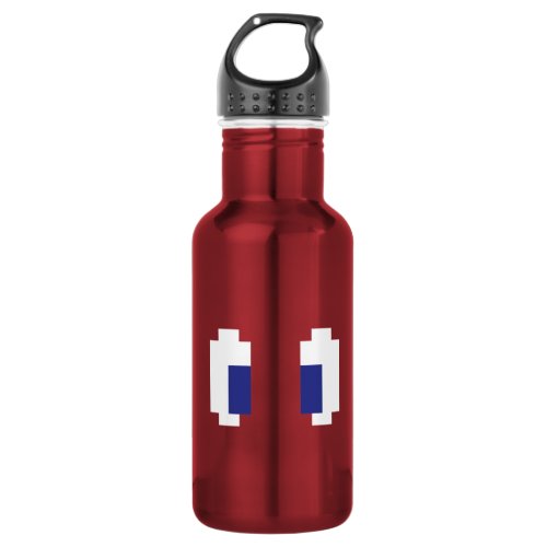 8 Bit Pixel Manga Eyes Stainless Steel Water Bottle