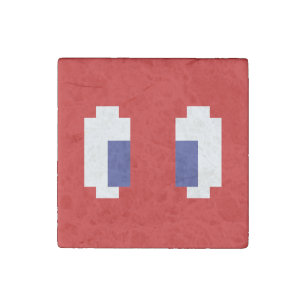 8 Bit Pixel Manga Eyes Stone Magnet