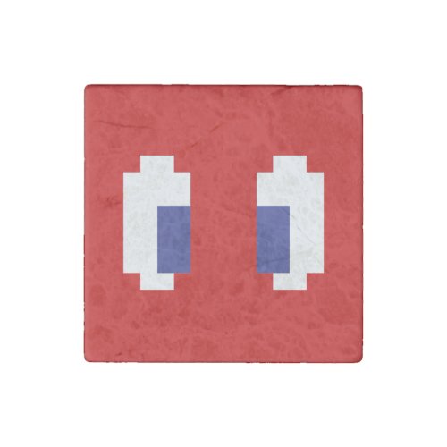 8 Bit Pixel Manga Eyes Stone Magnet