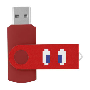 8 Bit Pixel Manga Eyes USB Flash Drive