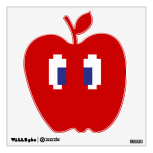 8 Bit Pixel Manga Eyes Wall Sticker