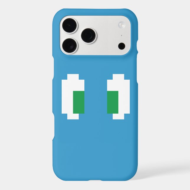 8 Bit Pixel Manga Green Eyes Case-Mate iPhone Case (Back)
