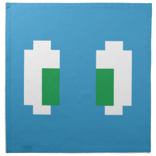 8 Bit Pixel Manga Green Eyes Cloth Napkin