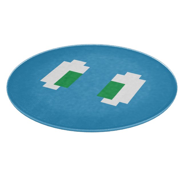 8 Bit Pixel Manga Green Eyes Cutting Board (Corner)