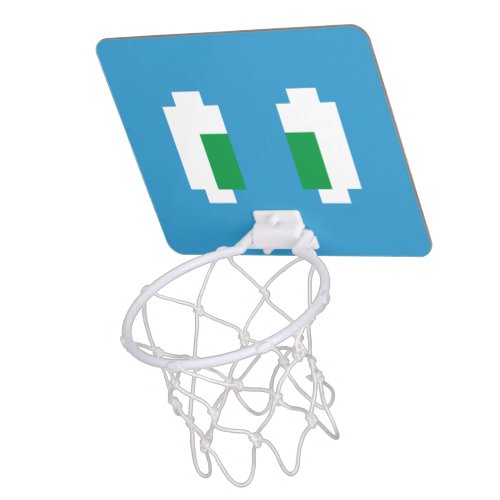 8 Bit Pixel Manga Green Eyes Mini Basketball Hoop