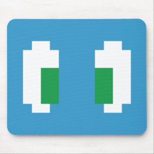 8 Bit Pixel Manga Green Eyes Mouse Pad