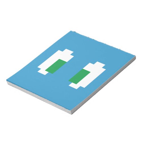 8 Bit Pixel Manga Green Eyes Notepad
