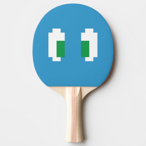 8 Bit Pixel Manga Green Eyes Ping_Pong Paddle