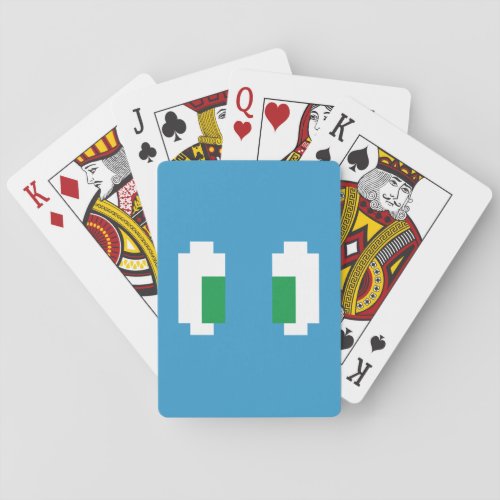 8 Bit Pixel Manga Green Eyes Poker Cards