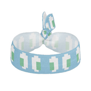 8 Bit Pixel Manga Green Eyes Ribbon Hair Tie