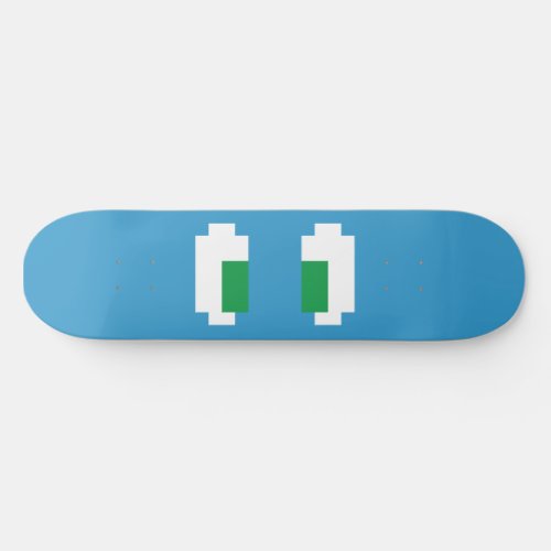 8 Bit Pixel Manga Green Eyes Skateboard