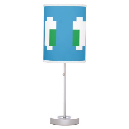 8 Bit Pixel Manga Green Eyes Table Lamp