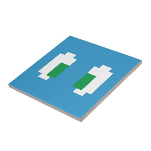 8 Bit Pixel Manga Green Eyes Tile