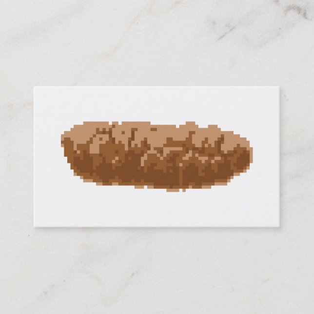 8 Bit Pixel Poop Business Card (Front)