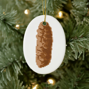 8 Bit Pixel Poop Ceramic Ornament