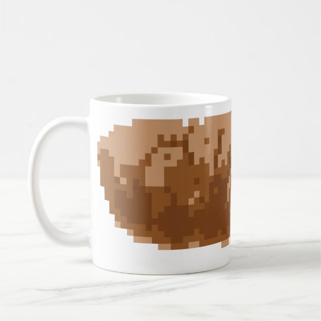 8 Bit Pixel Poop Coffee Mug (Left)
