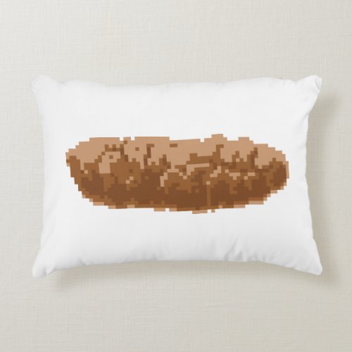 8 Bit Pixel Poop Decorative Pillow