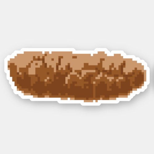 8 Bit Pixel Poop Sticker