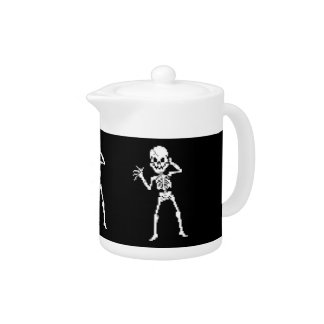 8-bit Pixel Skeleton Sprite Teapot