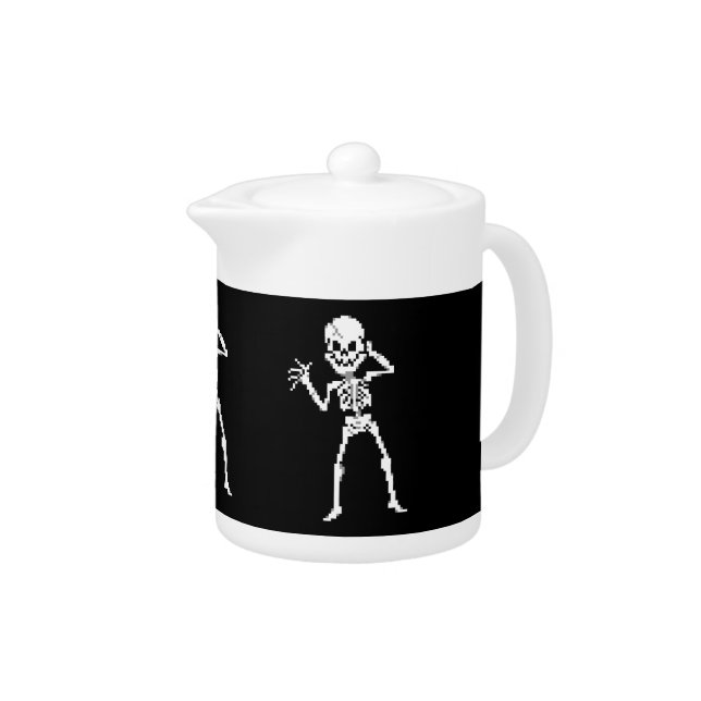 8-bit Pixel Skeleton Sprite Teapot (Right)