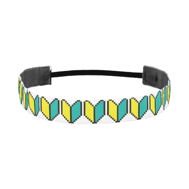 8 Bit Pixel Wakaba / Shoshinsha Mark Athletic Headband (Front)