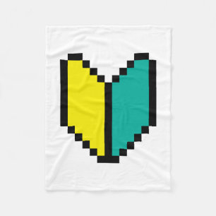 8 Bit Pixel Wakaba / Shoshinsha Mark Fleece Blanket