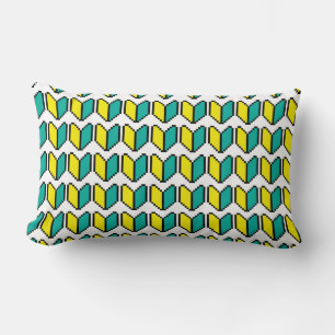 8 Bit Pixel Wakaba / Shoshinsha Mark Lumbar Pillow