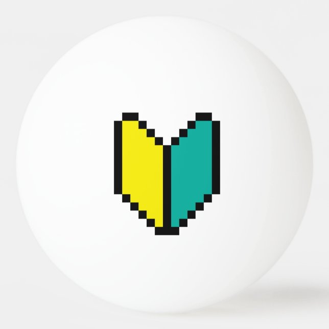 8 Bit Pixel Wakaba / Shoshinsha Mark Ping-Pong Ball (Front)