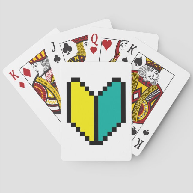 8 Bit Pixel Wakaba / Shoshinsha Mark Poker Cards (Back)