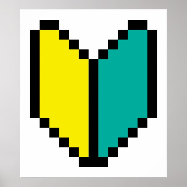 8 Bit Pixel Wakaba / Shoshinsha Mark Poster (Front)