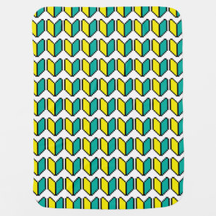 8 Bit Pixel Wakaba / Shoshinsha Mark Stroller Blanket