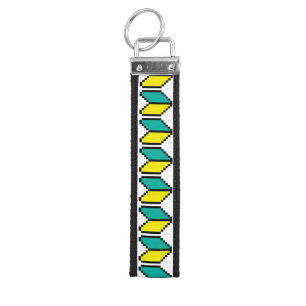 8 Bit Pixel Wakaba / Shoshinsha Mark Wrist Keychain