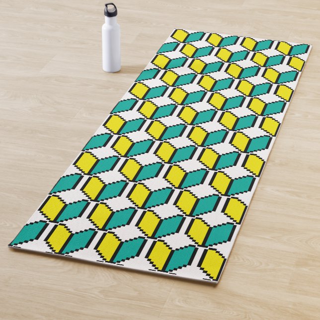 8 Bit Pixel Wakaba / Shoshinsha Mark Yoga Mat (In Situ)