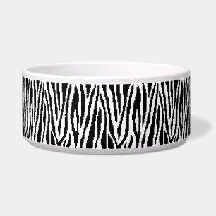 8 Bit Pixel Zebra Print Design Pattern Bowl