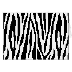 8 Bit Pixel Zebra Print Design Pattern Cards