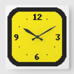 8-bit Pixels Arcade (Any Color) Wall Clock