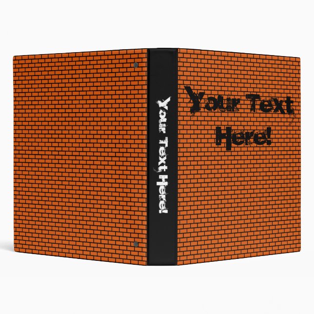 8-Bit Retro Brick, Orange Binder (Background)