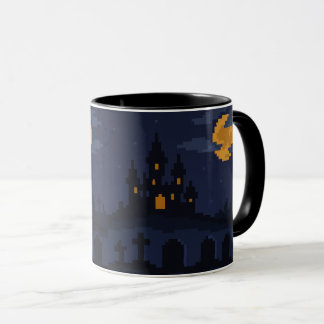 8-bit Retro Haunted Castle Mug