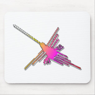 8 Bit Retro Video Game Nazca Lines Hummingbird Mouse Pad