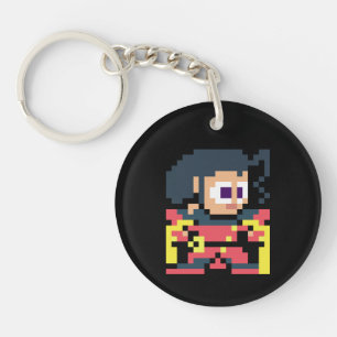 8-Bit Rose Keychain