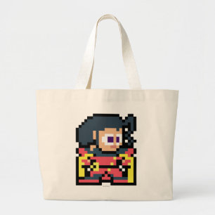 8-Bit Rose Large Tote Bag
