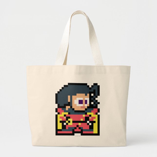 8-Bit Rose Large Tote Bag (Front)