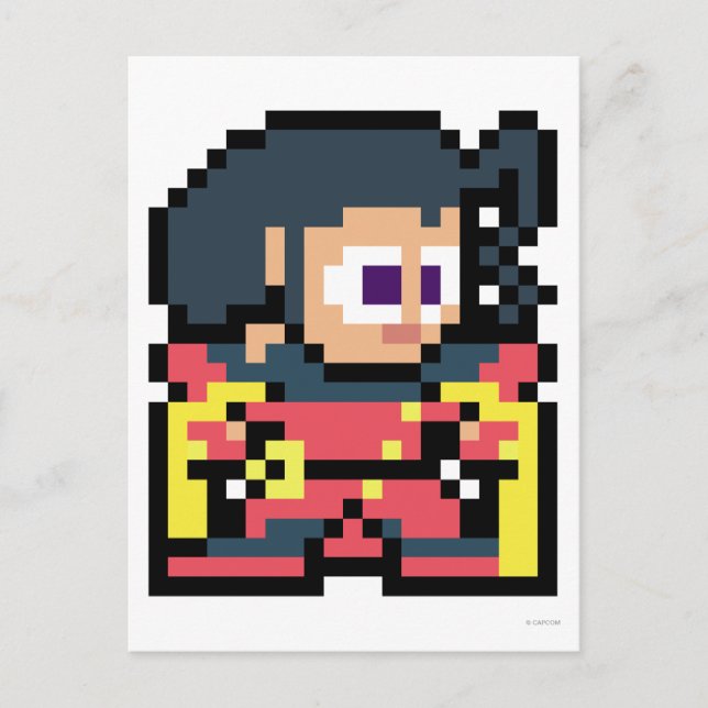 8-Bit Rose Postcard (Front)