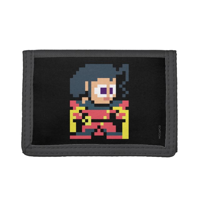 8-Bit Rose Trifold Wallet (Front)