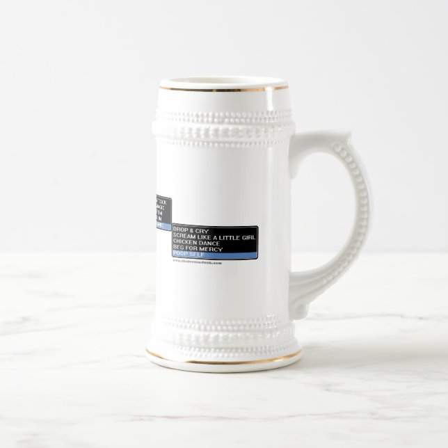 8 Bit RPG Battle Menu Beer Stein (Right)